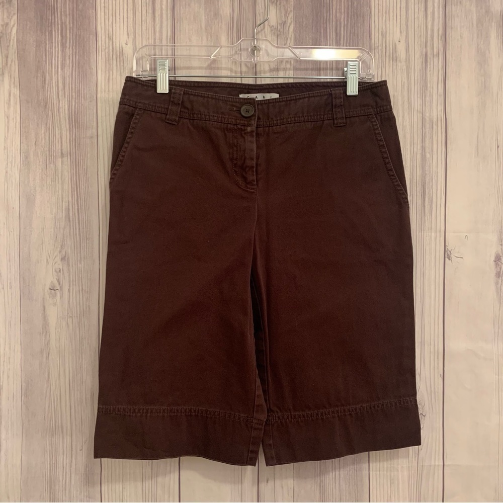 Cabi Brown Cotton Classic Bermuda Shorts Size 2